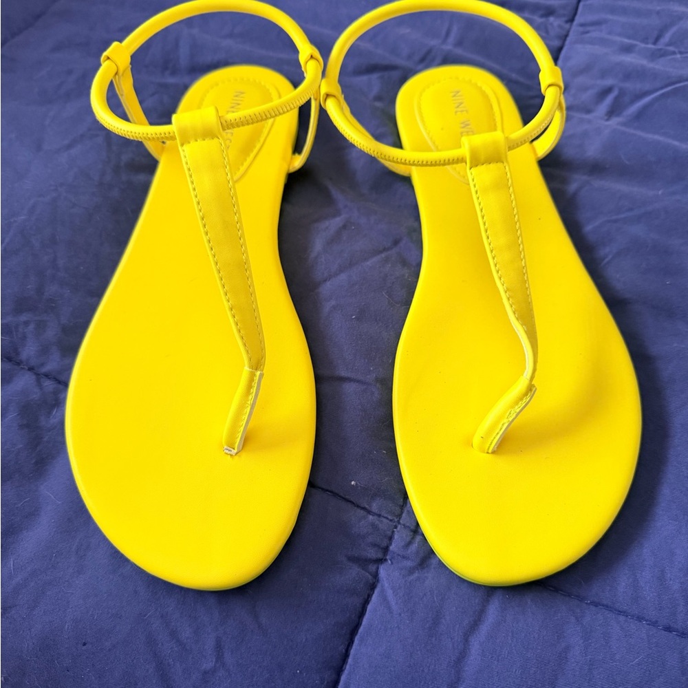 Nine West Bright Yellow Women's Sandals